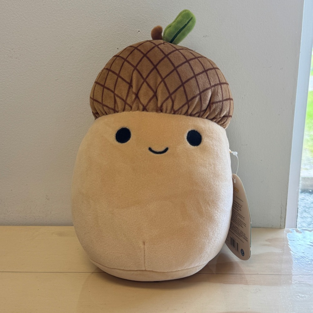 Squishmallows Mac the Acorn 7 Inch S7 #1369 Brown Tan Plush NWT 2021 Release